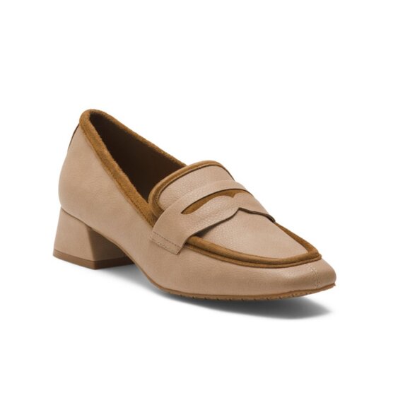 DONALD PLINER sand Tristan Heeled Loafers